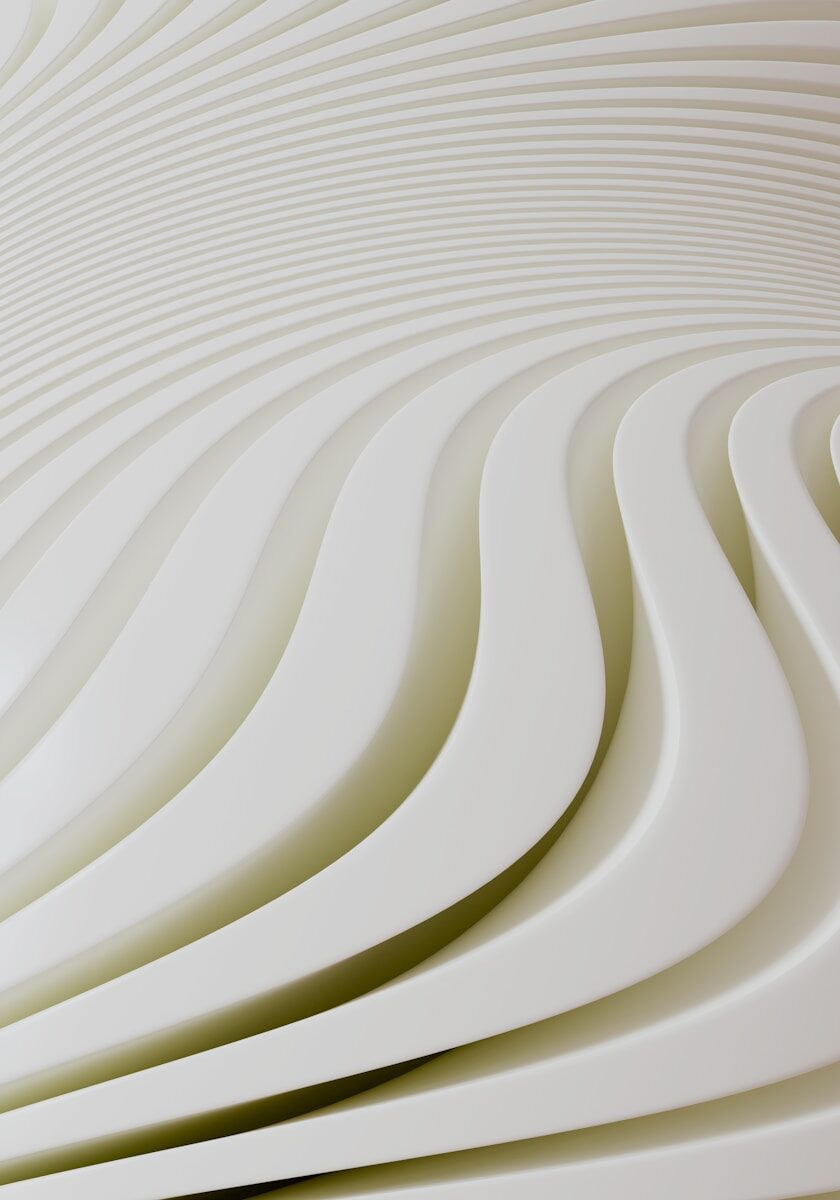Abstract white wavy lines create a modern background
